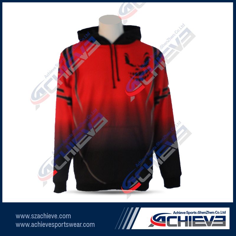 Customized sublimation polyester hoodie wears wholesale