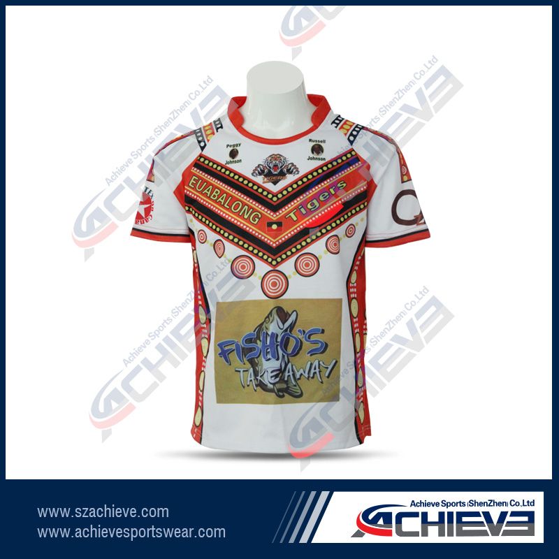 Custom sublimation tight fit rugby jersey