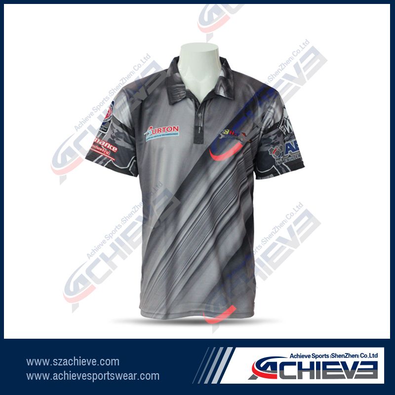 100% polyester sublimation polo shirt