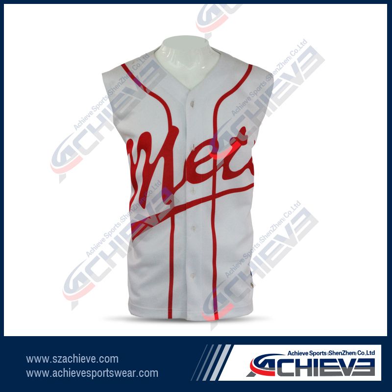 high quality sublimation customized baseball shirt