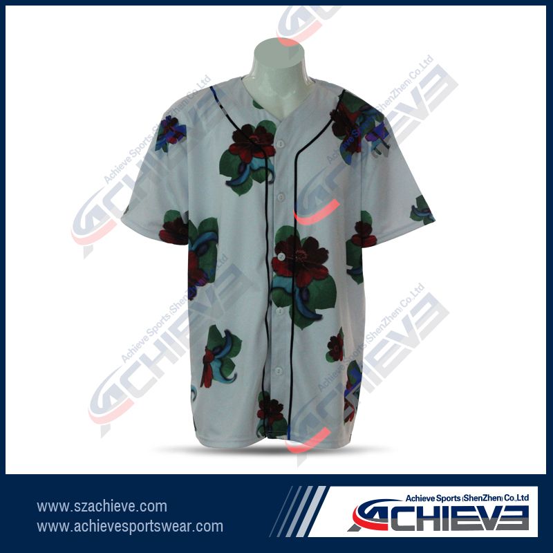 Popular full button baseball jerseys wholesale