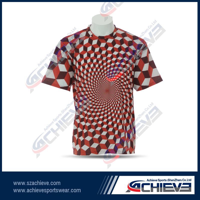 Red spot t-shirt with short sleeves for men