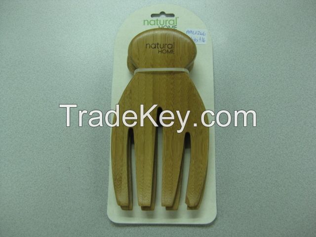 Stainless Steel Utensil with Bamboo wood / Slot Turner with Bamboo