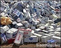 Drained batteries scrap