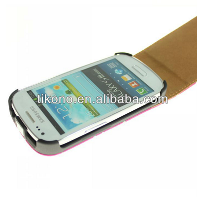 Maple leaf flower leather case for sumsung galaxy s3 mini