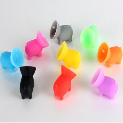 Cute small pig silicone phone holder for samsung/apple/MI