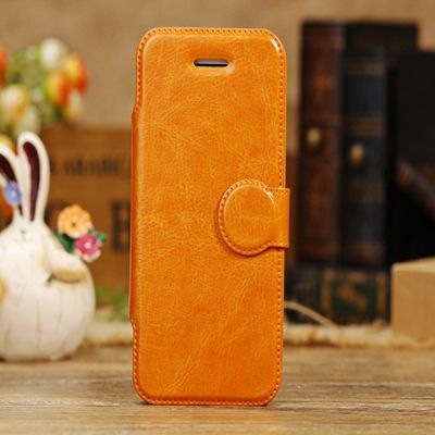 Crazy horse leather case for iphone5c with magnetic snap