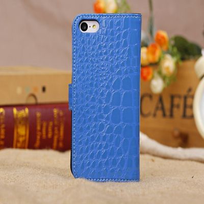 Croco grain pu leather phone case for iphone5c made in China