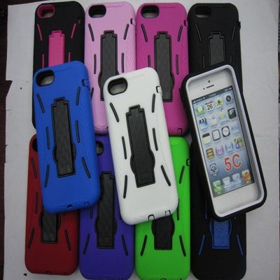 Wholesales robot case for iphone5c,for iphone5c 2in1 phone case