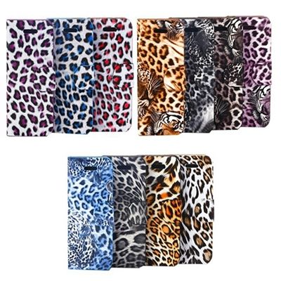 case For iPhone5c smart phone ,plug-in card stand leopard cover