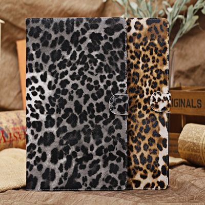 Leopard grain case for ipad air,Standing leather case for ipad air
