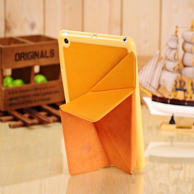 fold 5 flip leather case for ipad mini ,for apple ipad mini case