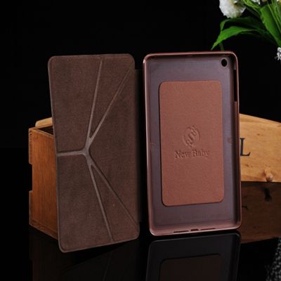 fold 5 flip leather case for ipad mini ,for apple ipad mini case