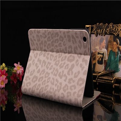 Hot !!! leather case for mini2 ,Dual color leopard leather case for ipad mini 2