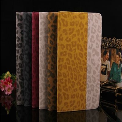 Hot !!! leather case for mini2 ,Dual color leopard leather case for ipad mini 2