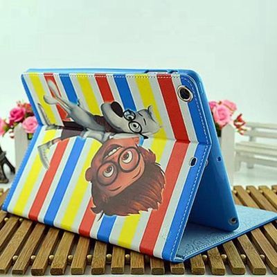 stand up leather case for apple ipad,for ipad leather case,cartoon cover for ipad