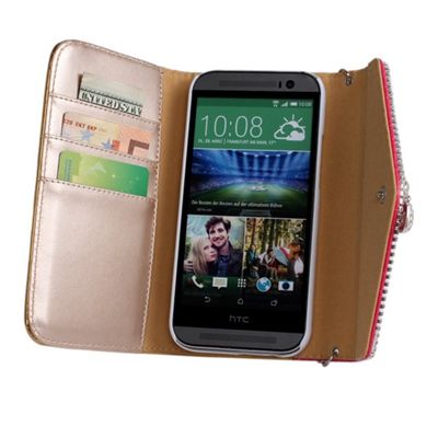 Luxury diamond woman handbag cases for htc one m8,for htc one m8 cases,for htc one m8 wallet pouch