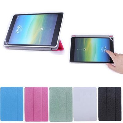 Silk print fold three holder Case Cover For XIAOMI PAD