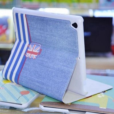colorful painting leather stand case for xiaomi pad