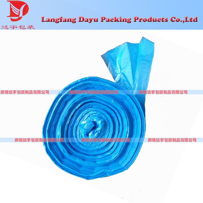 Household cleaning colored trash liner garbage bags