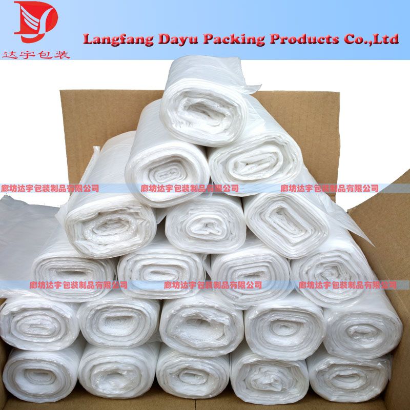 HDPE recycled material white trash liner bags