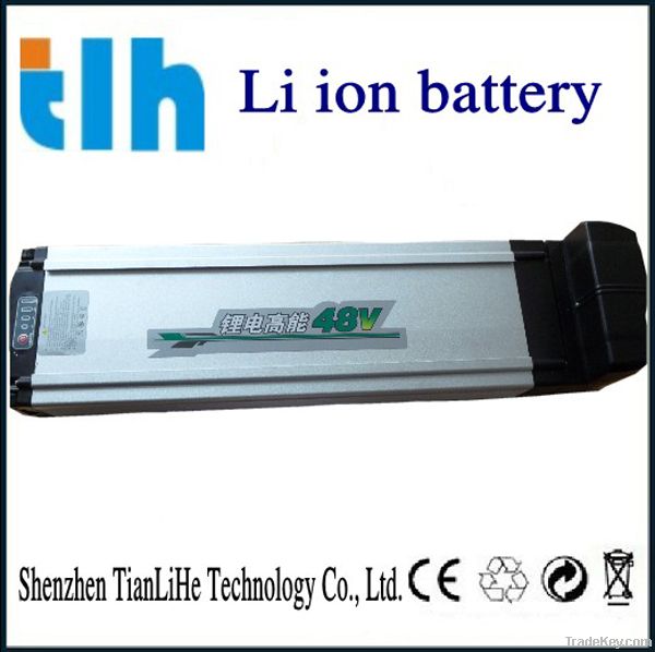 24v 10ah rechargeable li-ion electric bike battery pack (silver fish)