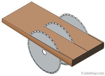 Multi-blade trimming saw