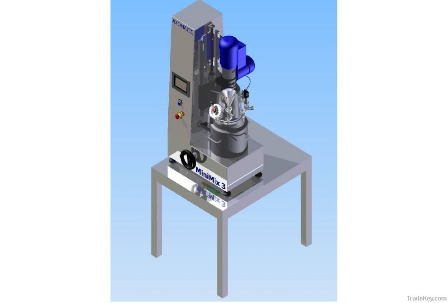 Table-Top Undervacuum homogenizer serie MINIMIX WITH REMOVABLE VESSEL