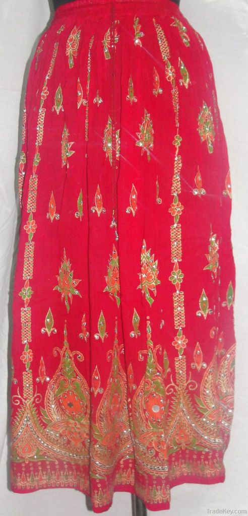 Rayon printed skirts