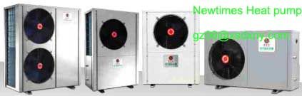 Monobloc heat pump, air water heat pump with built in water pump