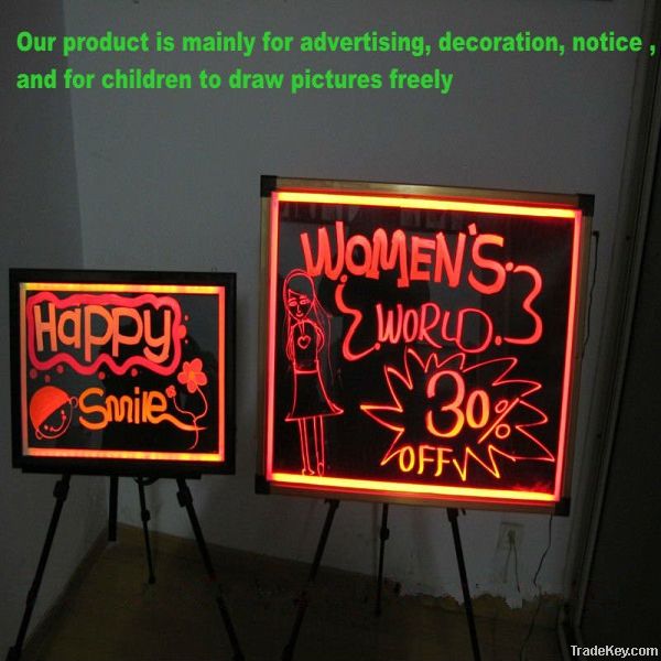 2013 hot selling led writing board for cafes/restaurants advertising