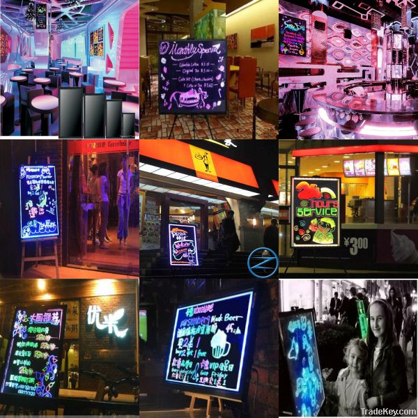 2013 hot selling led writing board for cafes/restaurants advertising