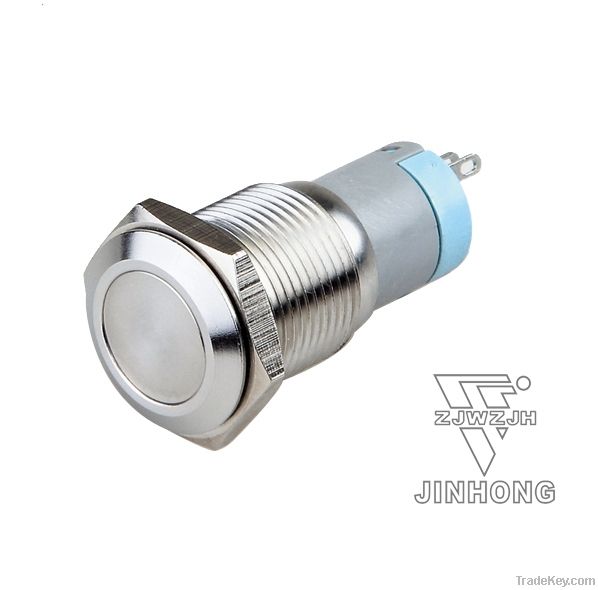 J16mm metal push button switch with non-illuminated 1contact flat type