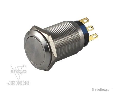 19mm SPST stainless steel point type Pushbutton Switch without LED