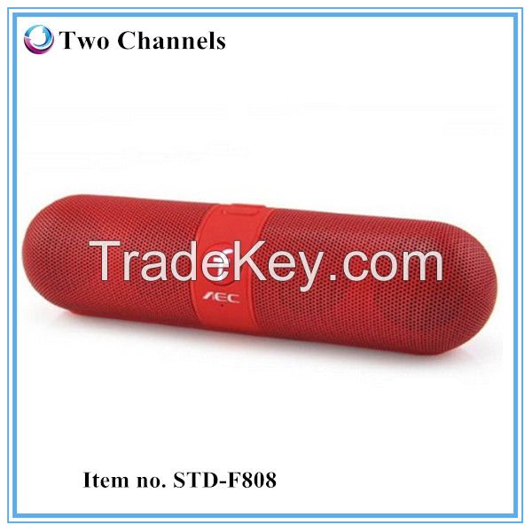 High Quality Dre Pill Bluetooth Speaker with TF Slot and FM Radio function STD-F808