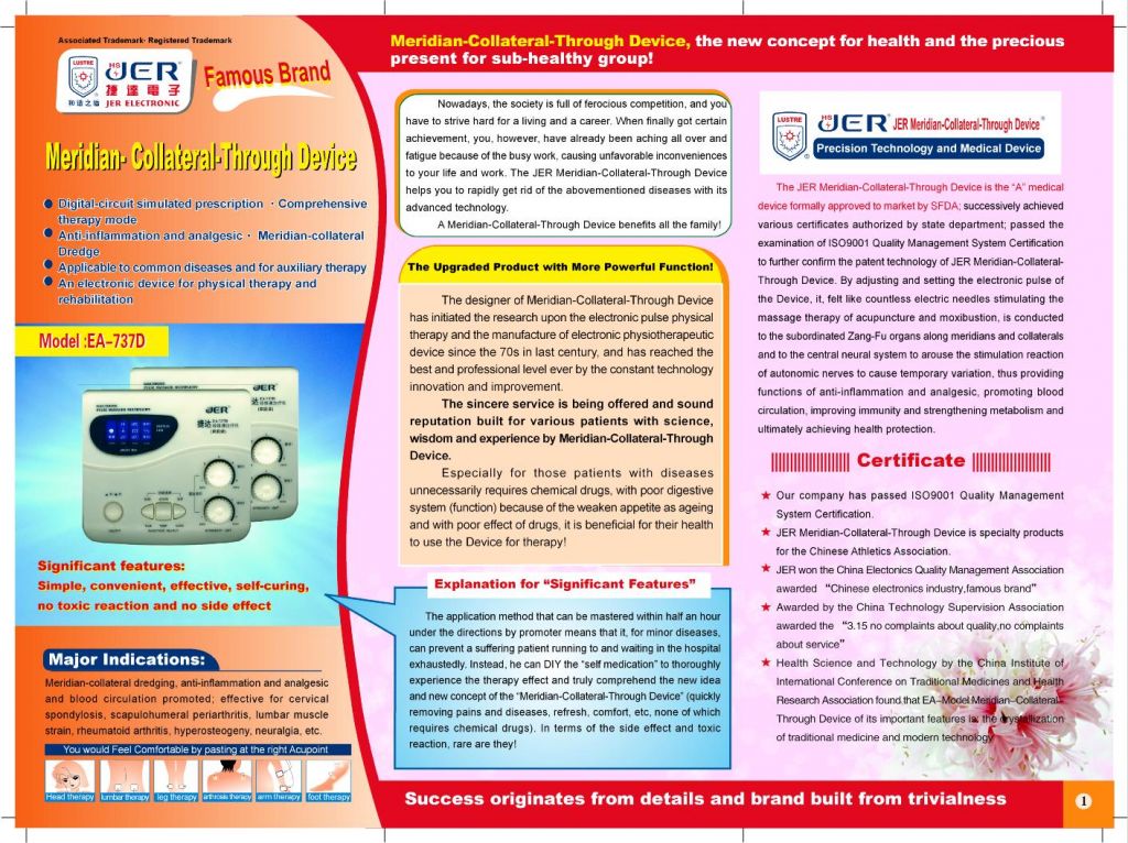 electronic nerve stimulator EA-737D (CE approved)