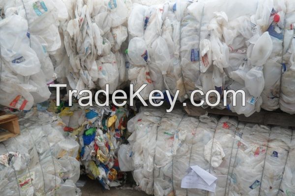 HDPE Milk Bottle Scrap/ HDPE Blue Drum Scrap/ PET Bottles Scrap/ PVC Window Scrap