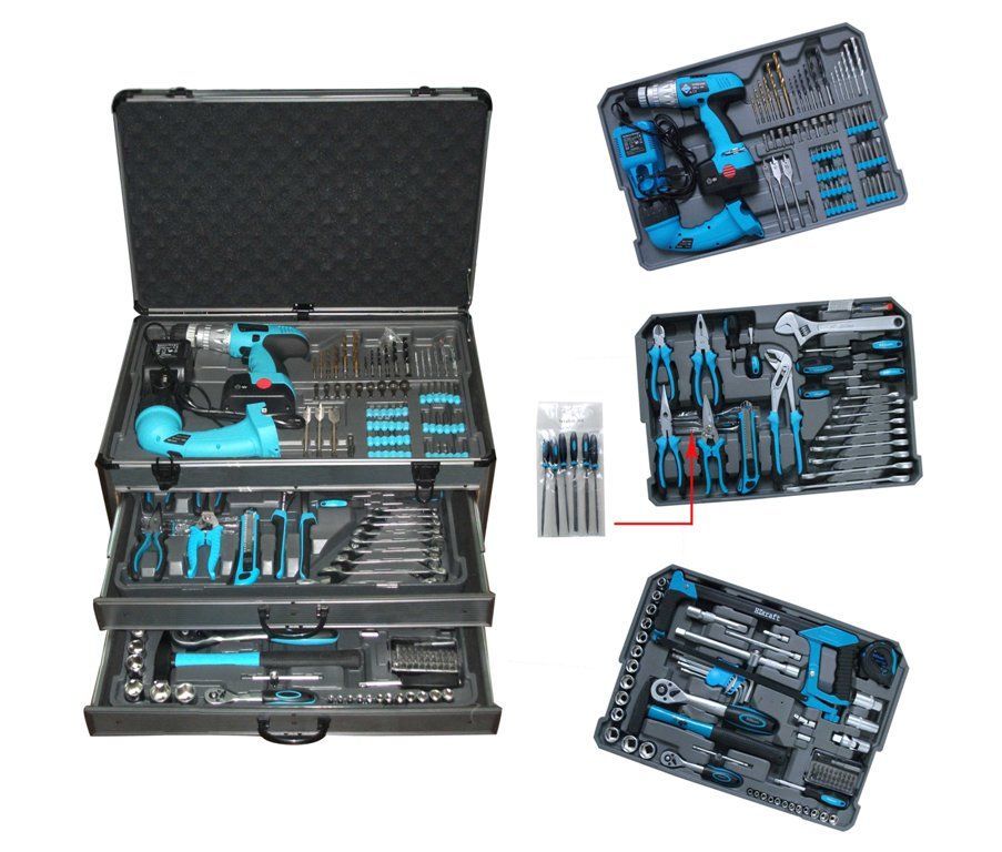 206pcs With Abs Gray Case Hand Tool Kit