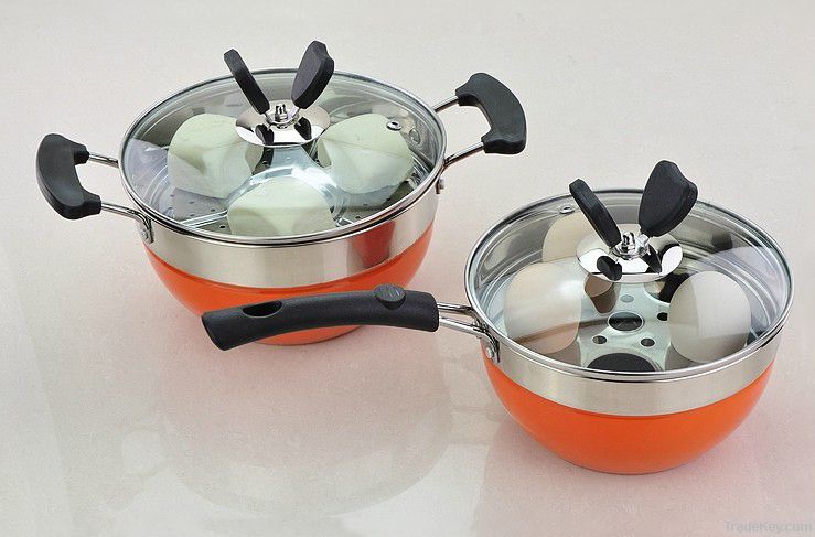 Xingzhan 6pcs Non-magnetic Stainless Steel Cookware Sets
