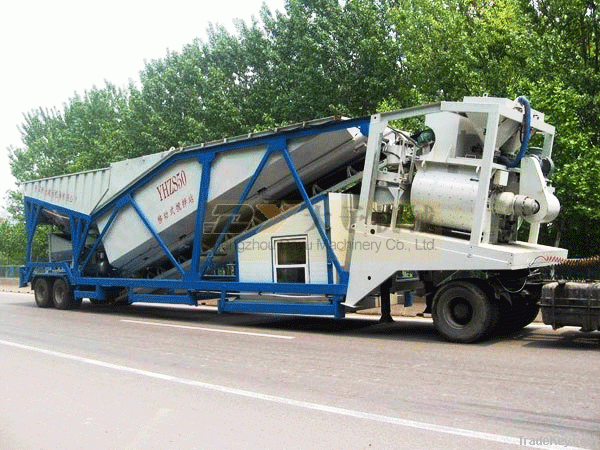 40-80 Mobile Concrete Batching Plant with ISO