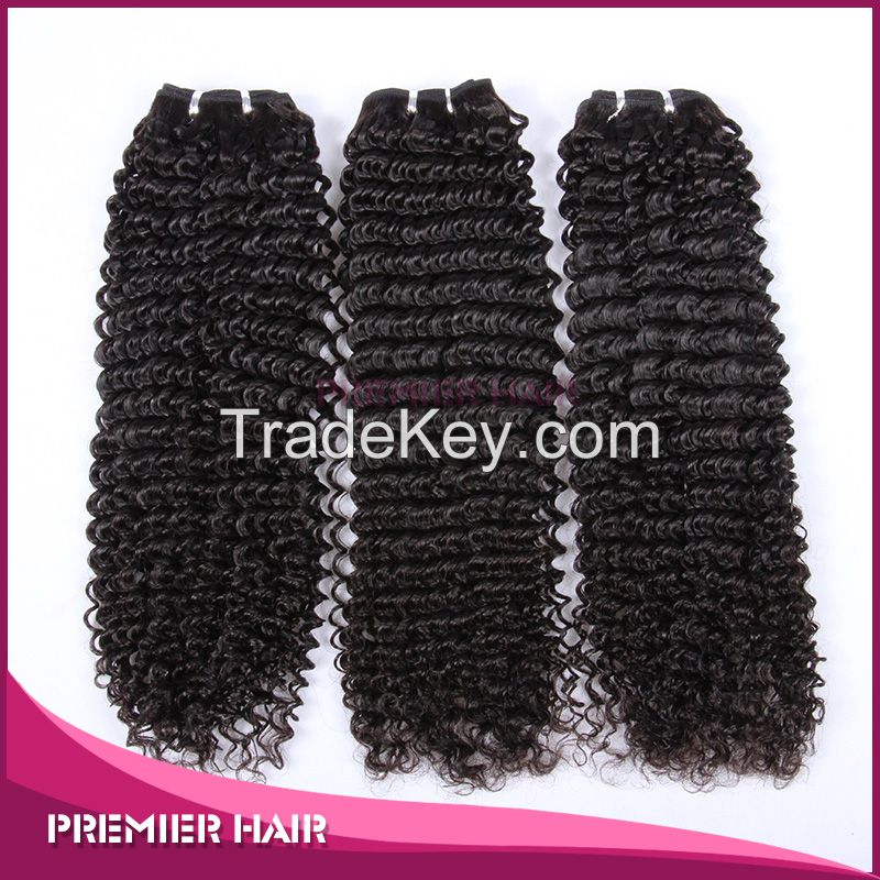 Kinky Curl Brazilian Virgin Hair Weft Hair Extension