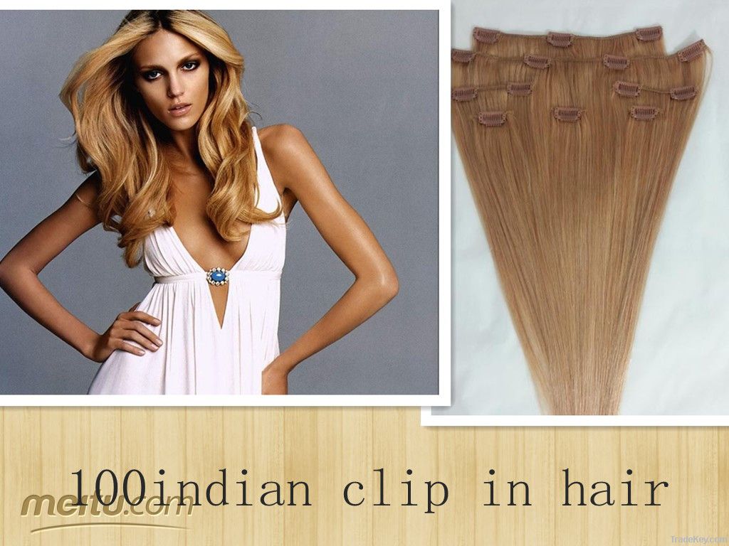 hot selling amazing color 100% brazilian hair clip in hair extension