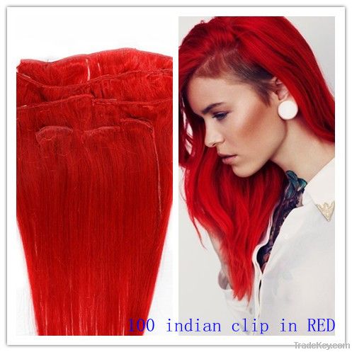 hot selling amazing color 100% brazilian hair clip in hair extension