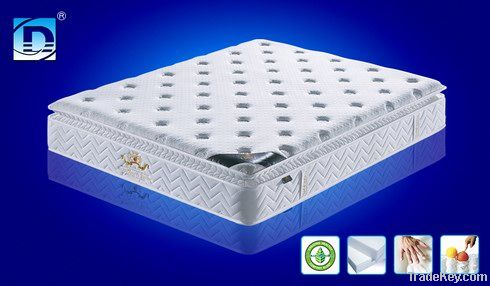 high-low zones mattress with memory foam and pillow top