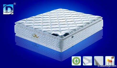5 star Double pillow top mattress, luxury pocket spring mattress