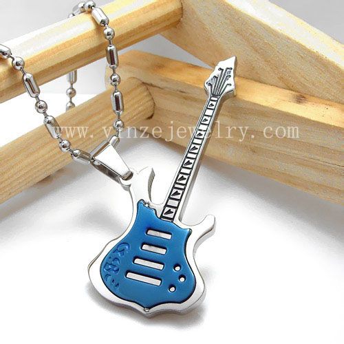 Fashion guitar stainless steel pendant