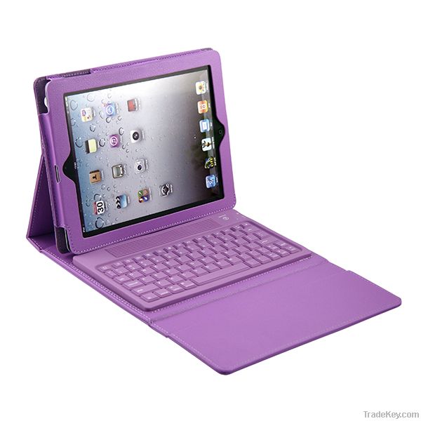 Wonderful Smart Stand Cover Case With Keyboard With Bluetooth for iPad 2 3 4