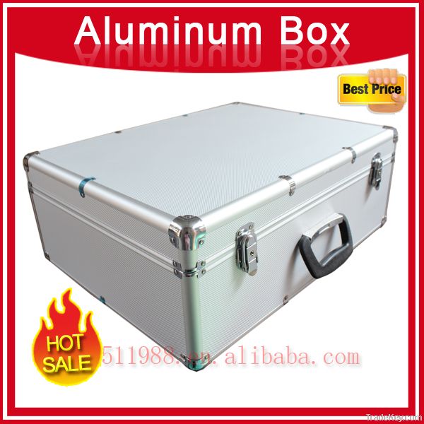 Silver aluminum tool box LX-1