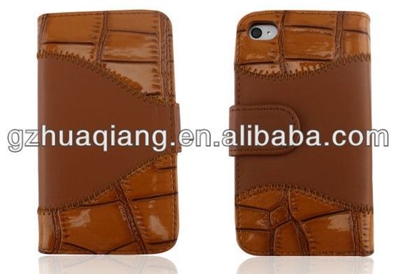 NEW ARRIVAL Top Grade PU Leather Phone Case with Crocodile Design