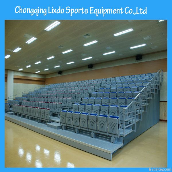 2013 top sell indoor folding retractable grandstand with plastic cover